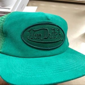 Green Corduroy Von Dutch Cap